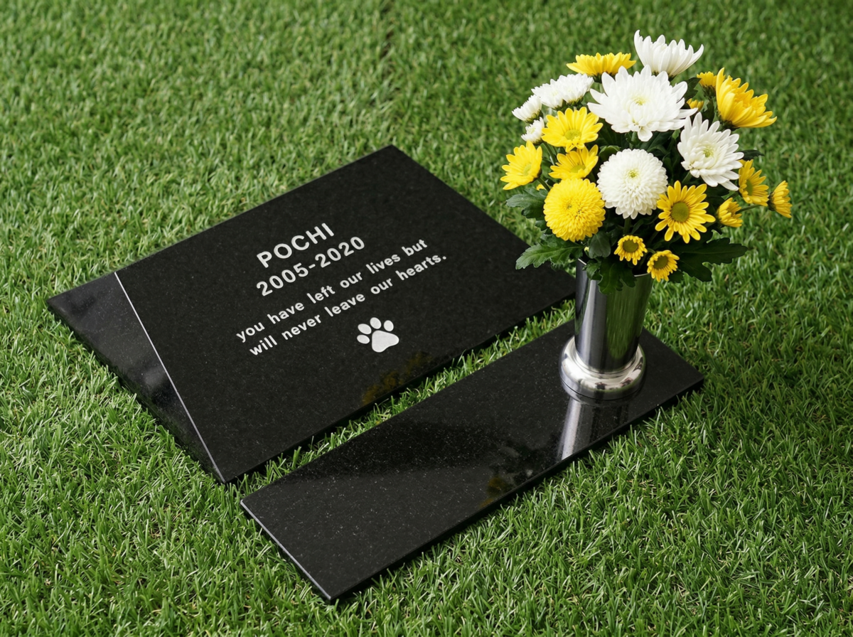 カロート式の動物用のオプション墓石